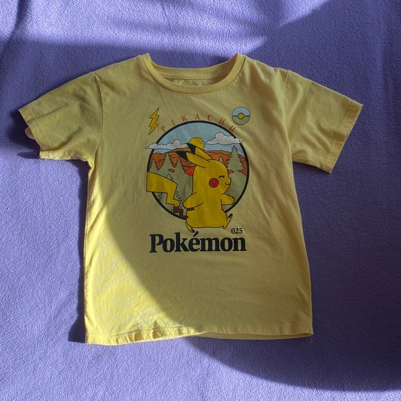 Pokemon Other - 4/$10 Pokemon Yellow Pikachu Short Sleeve Tee youth small 6/6x